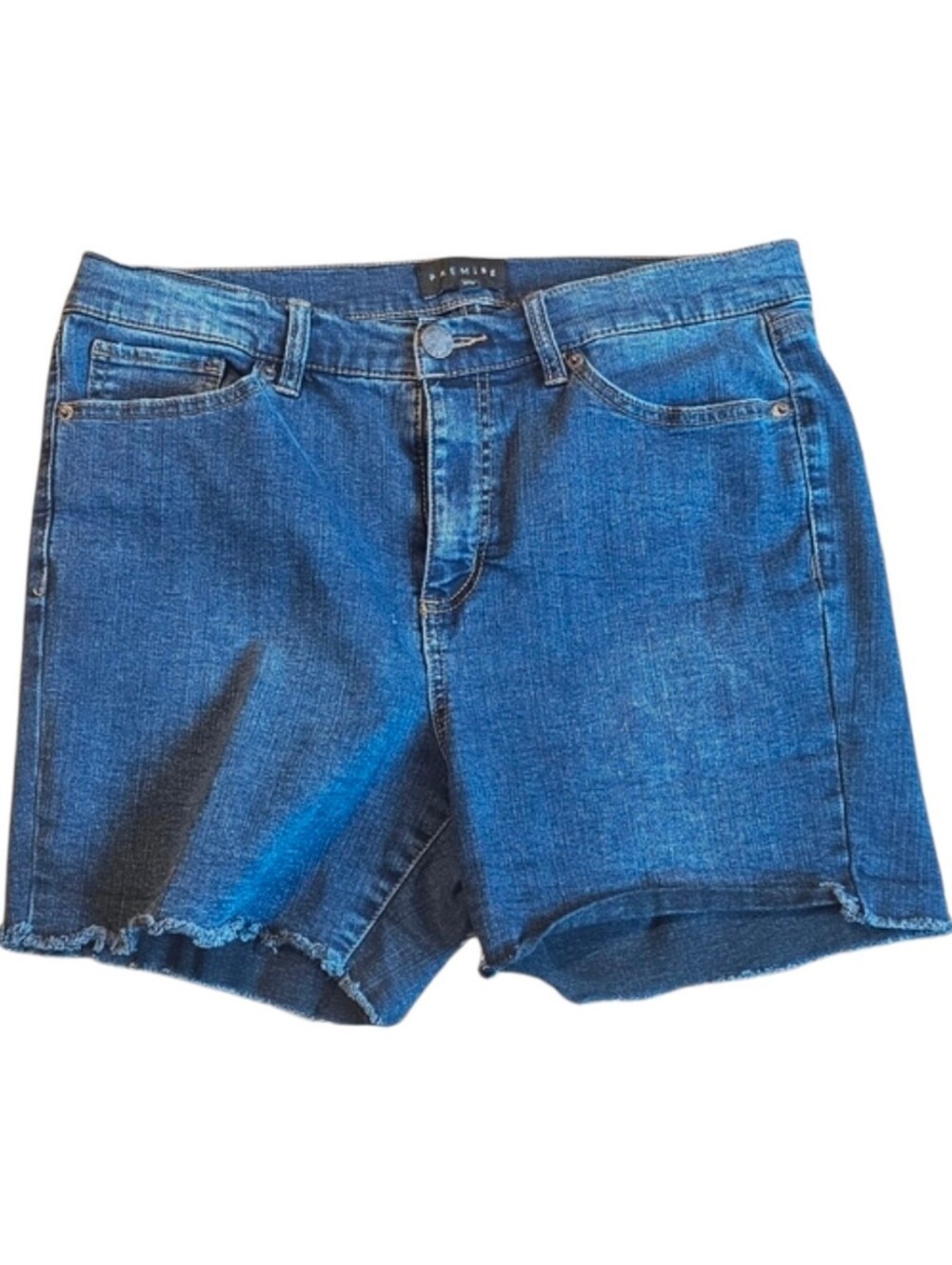 Premise Denim Cut Off Shorts Women Size 12 Dark Wash Stretch Jean
